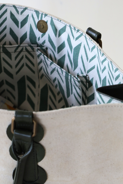 Vintage floral tote bag