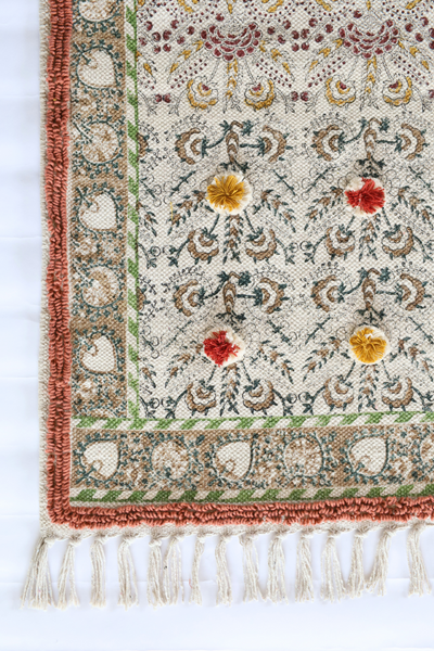 SUZZAINI FLORAL BLOCK PRINT RUG