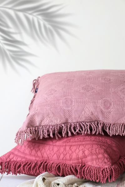 Rapture rose textured cushion
