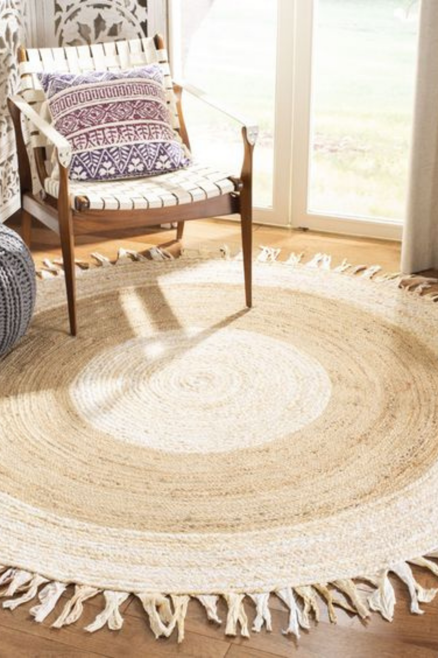SNOW ORBIT JUTE RUG