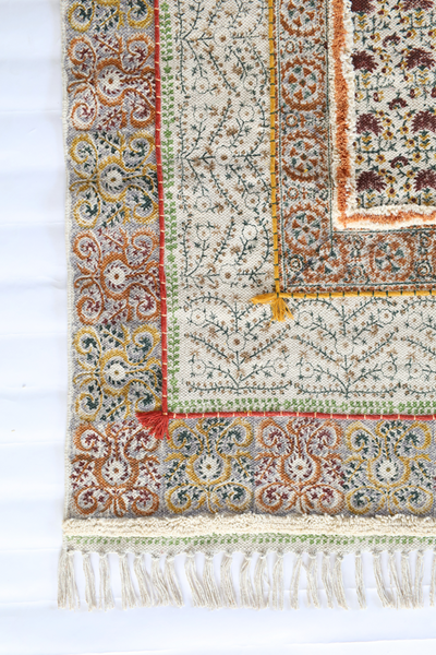 UNERATHERD BLOCK PRINTED RUG