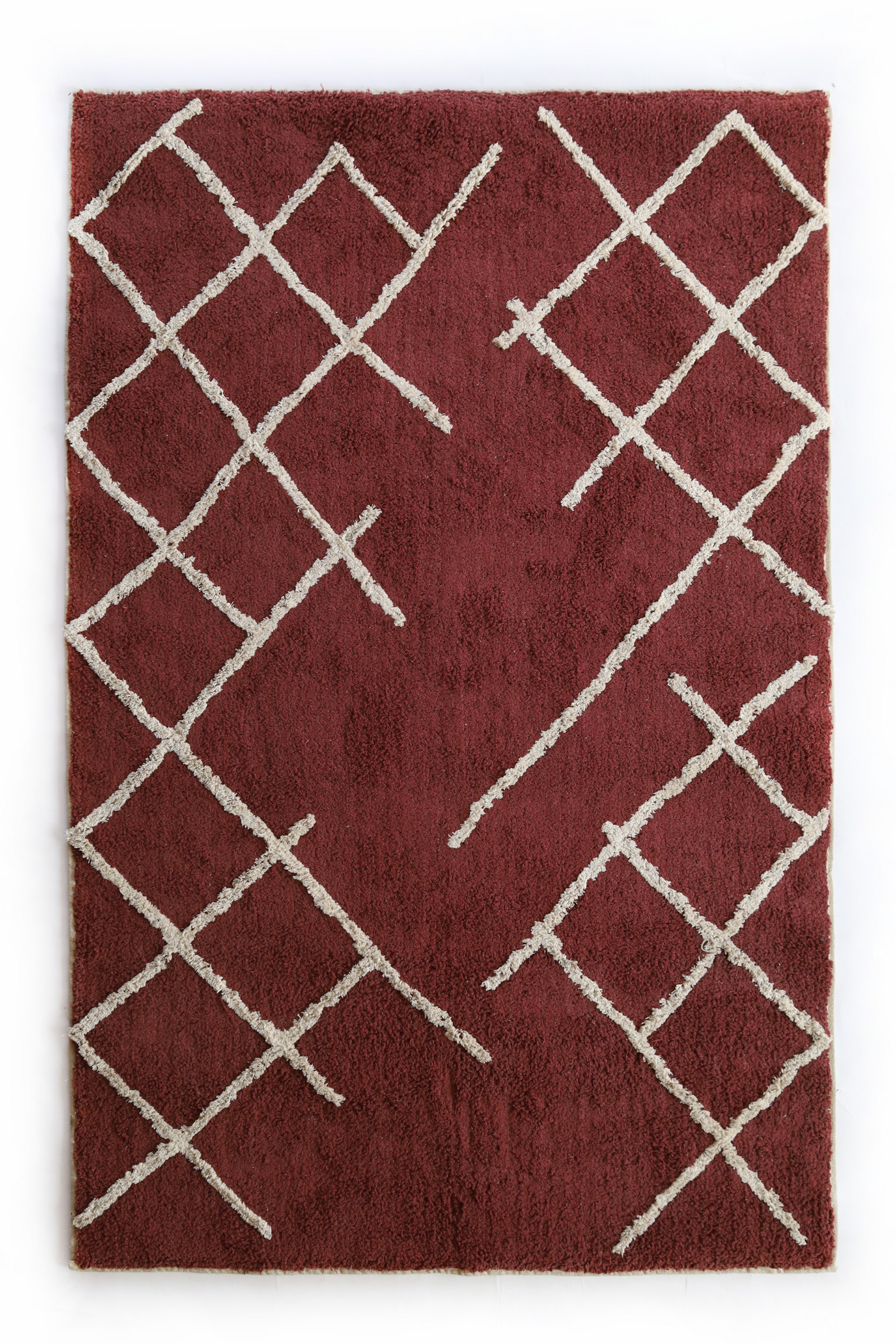 Brick line tufted rug