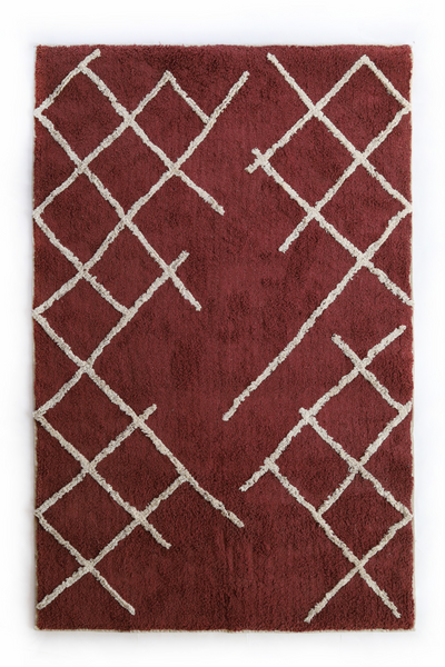 Brick line tufted rug
