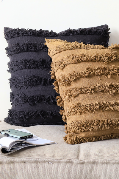 Comfy Morning fringe cushion