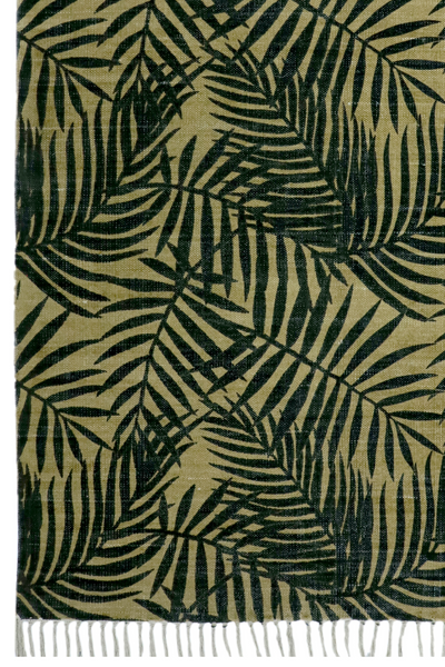 Tropical screen print rug