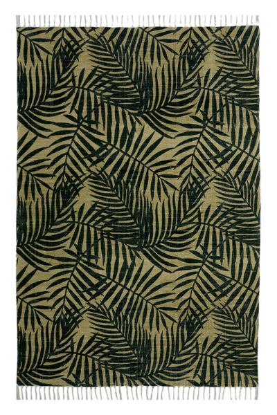 Tropical screen print rug