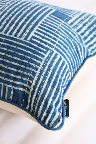 INDIGO KANTHA CUSHION