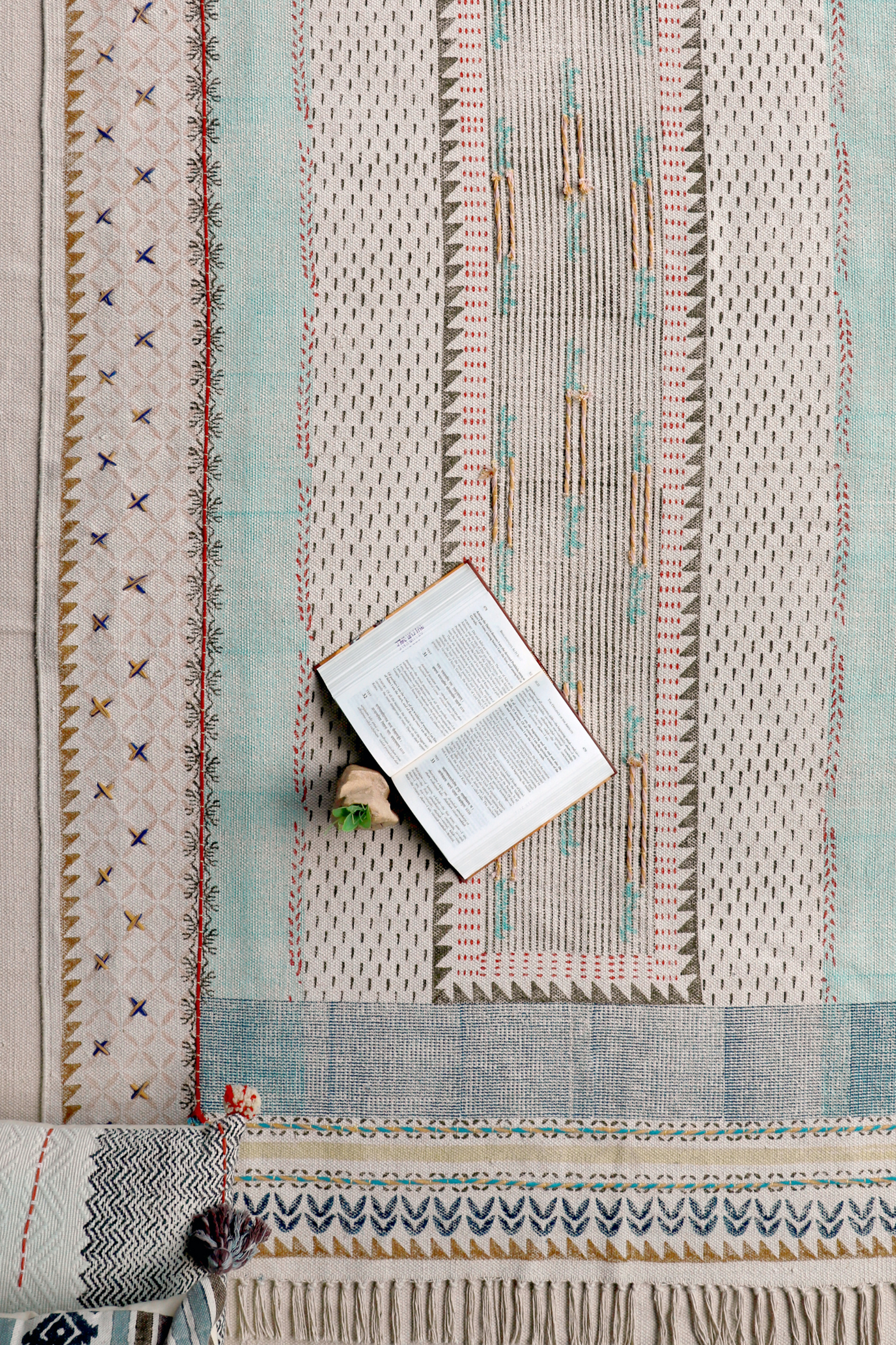 BOTANICAL BLOCK PRINT RUG