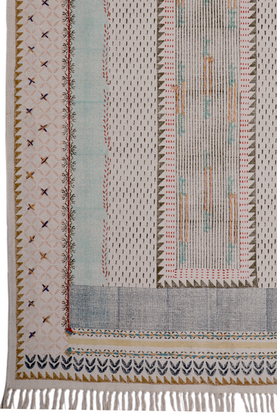 BOTANICAL BLOCK PRINT RUG