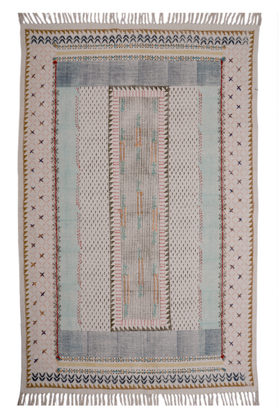 BOTANICAL BLOCK PRINT RUG