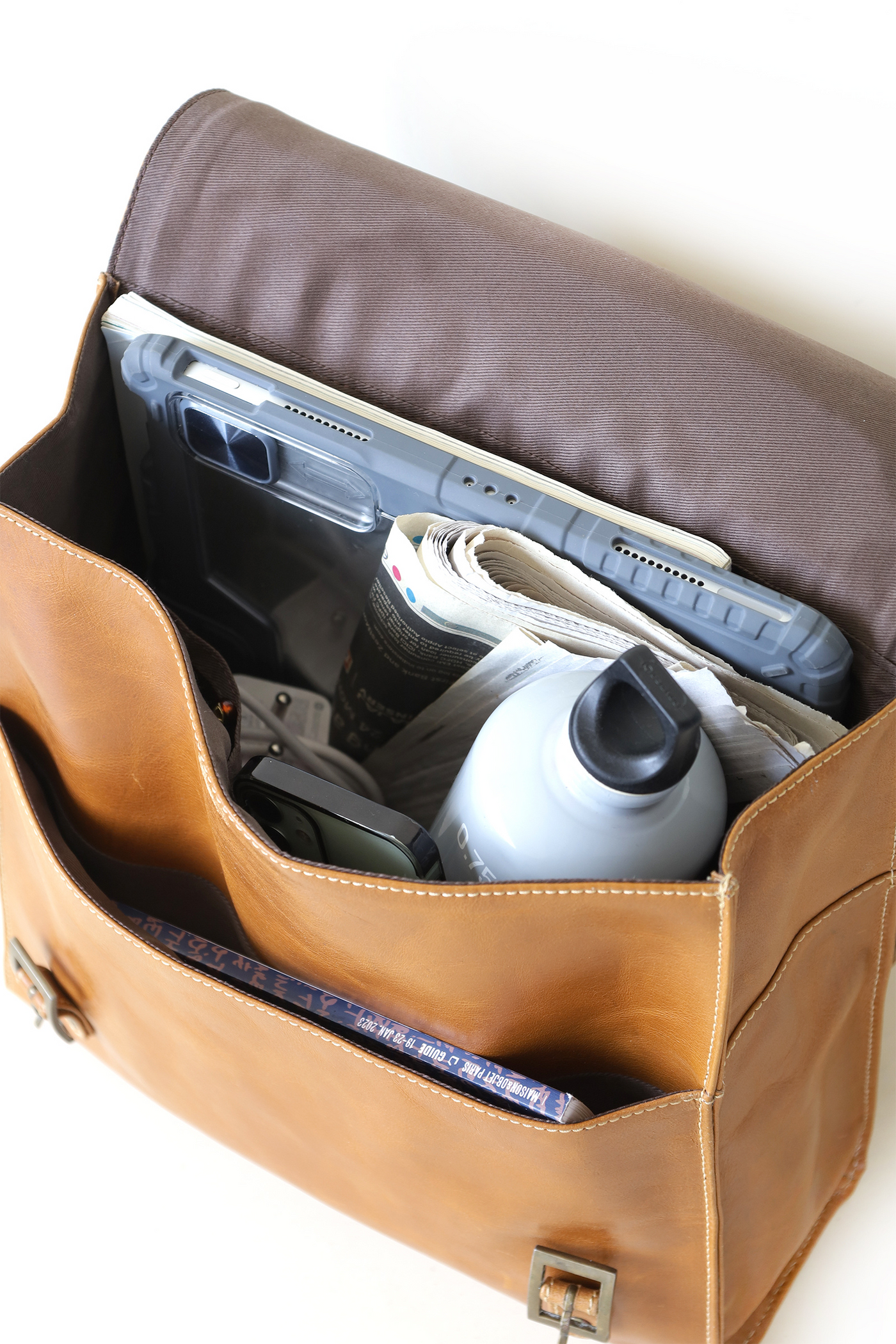 Hair on Leather bag pack