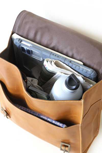 Hair on Leather bag pack