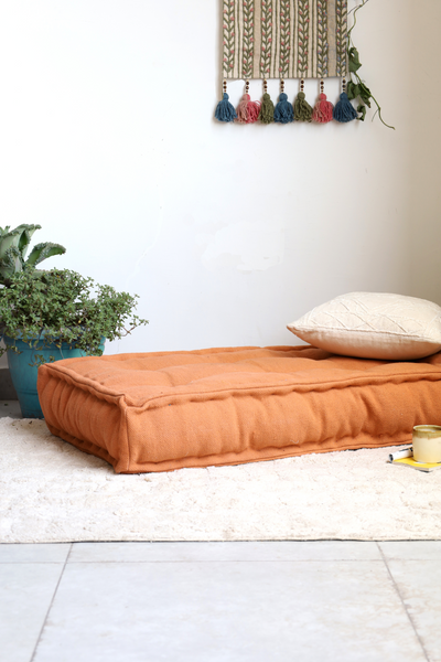 SOLID TERRA-COTTA HUE MATTERESS