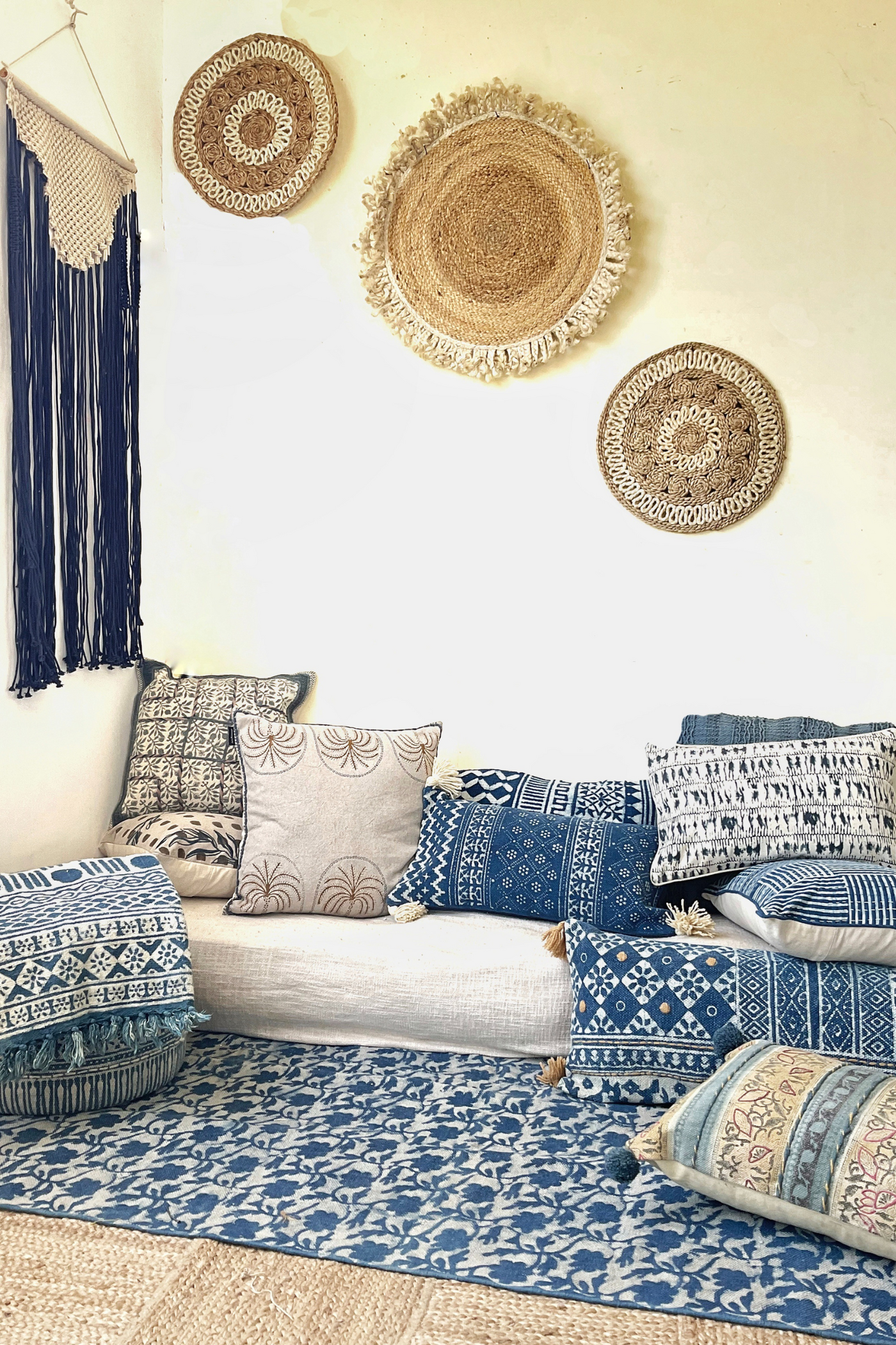 INDIGO KANTHA CUSHION