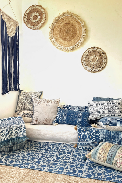 INDIGO KANTHA CUSHION