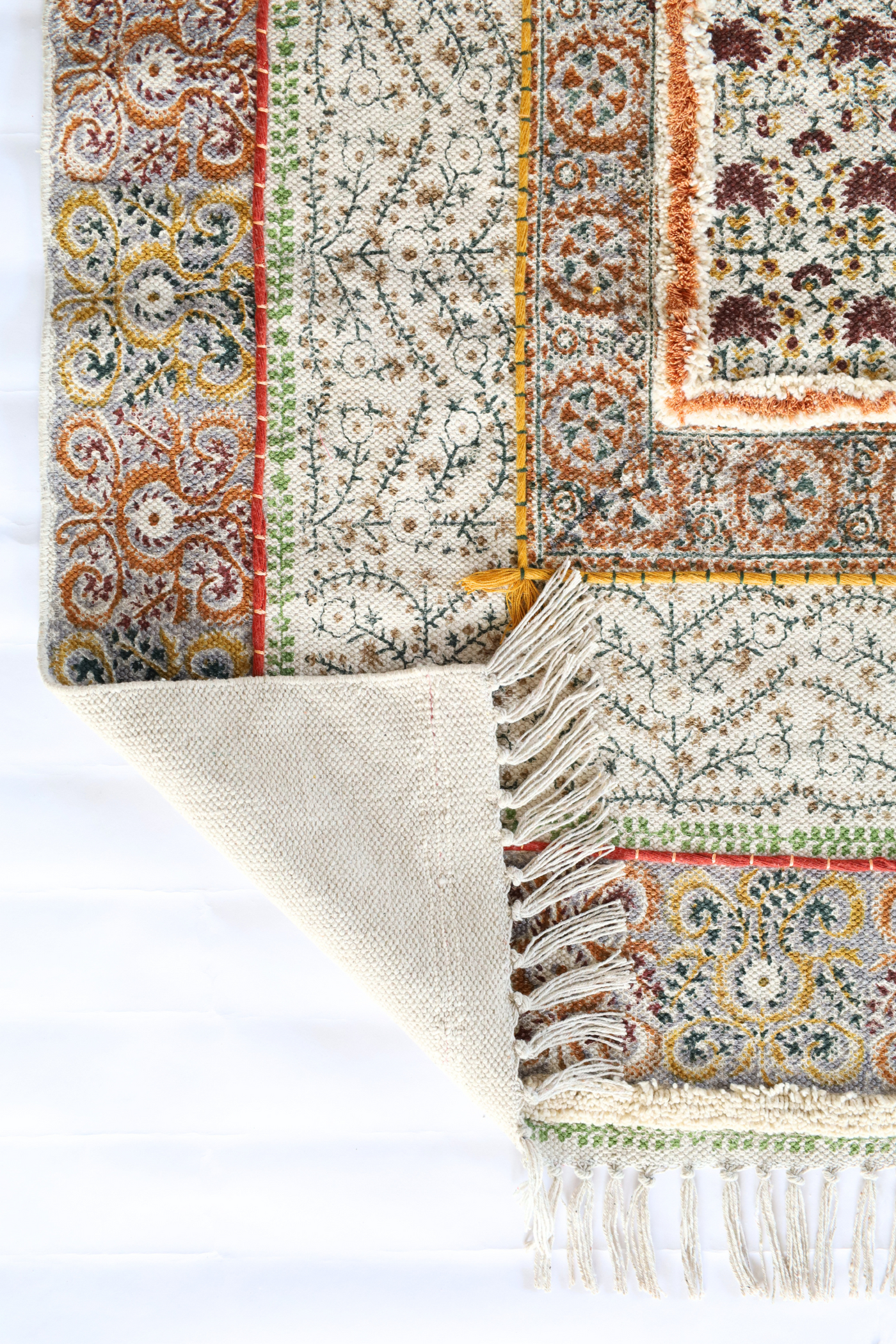 UNERATHERD BLOCK PRINTED RUG