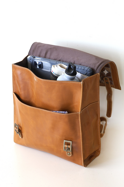 Hair on Leather bag pack