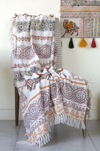 BANJARA BLOCK PRINT THROW BLANKET