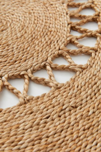 NATURAL FLORAL JUTE RUG
