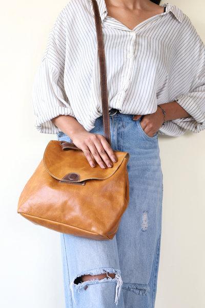 Classics tan sling bag