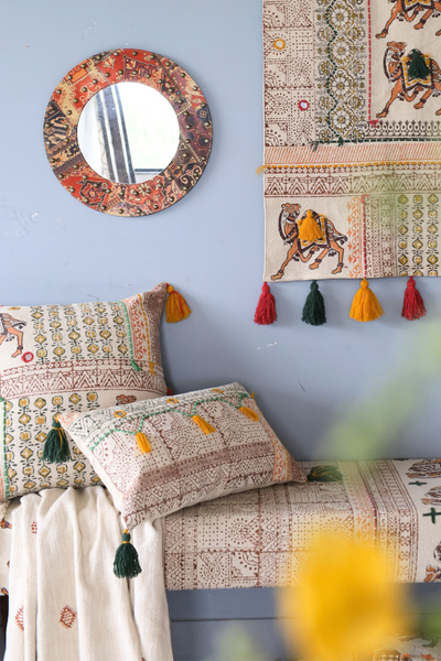 Banjara Block printed cushion