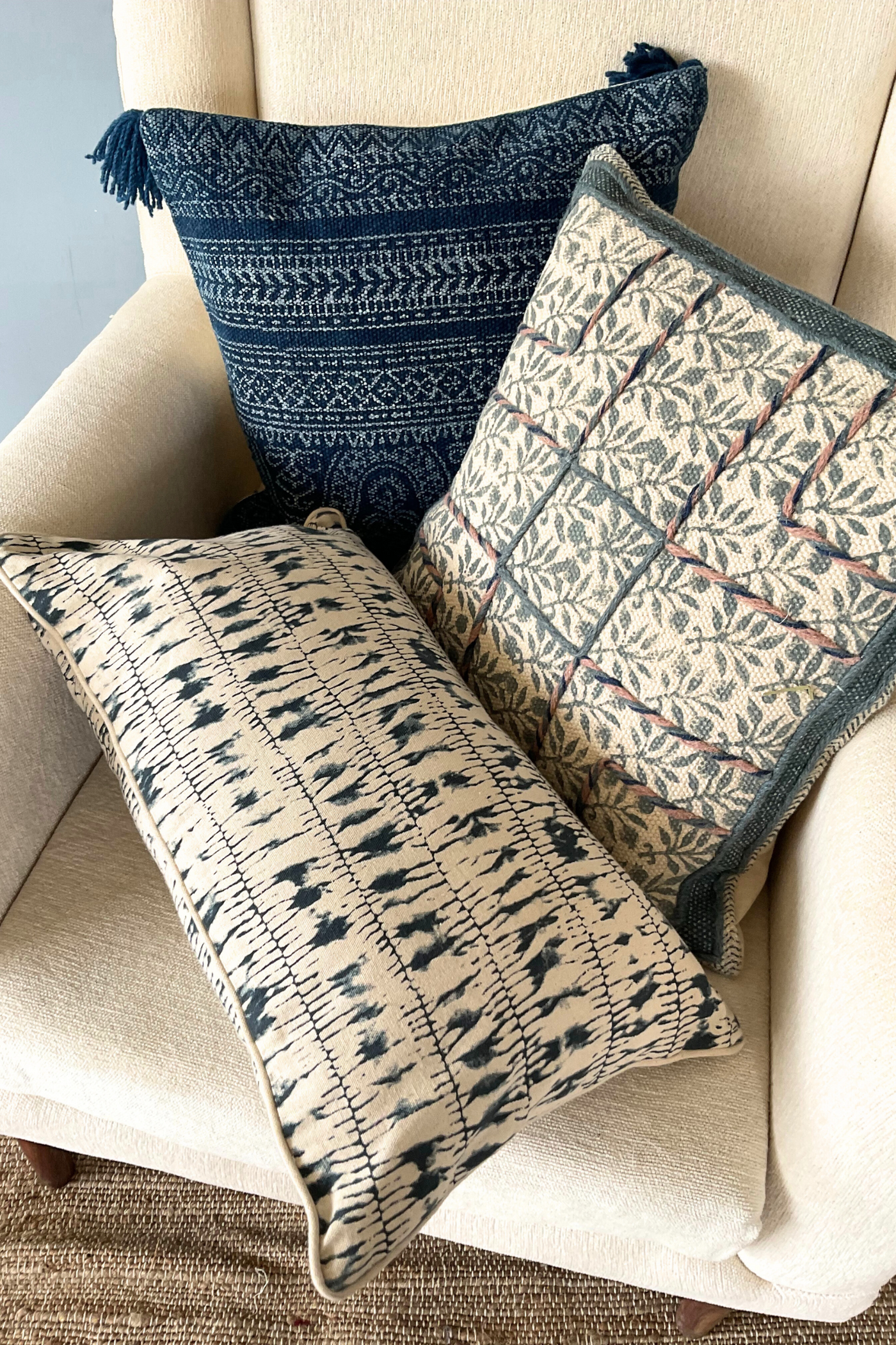 INDIGO SAGA COMBO OF 3 CUSHION