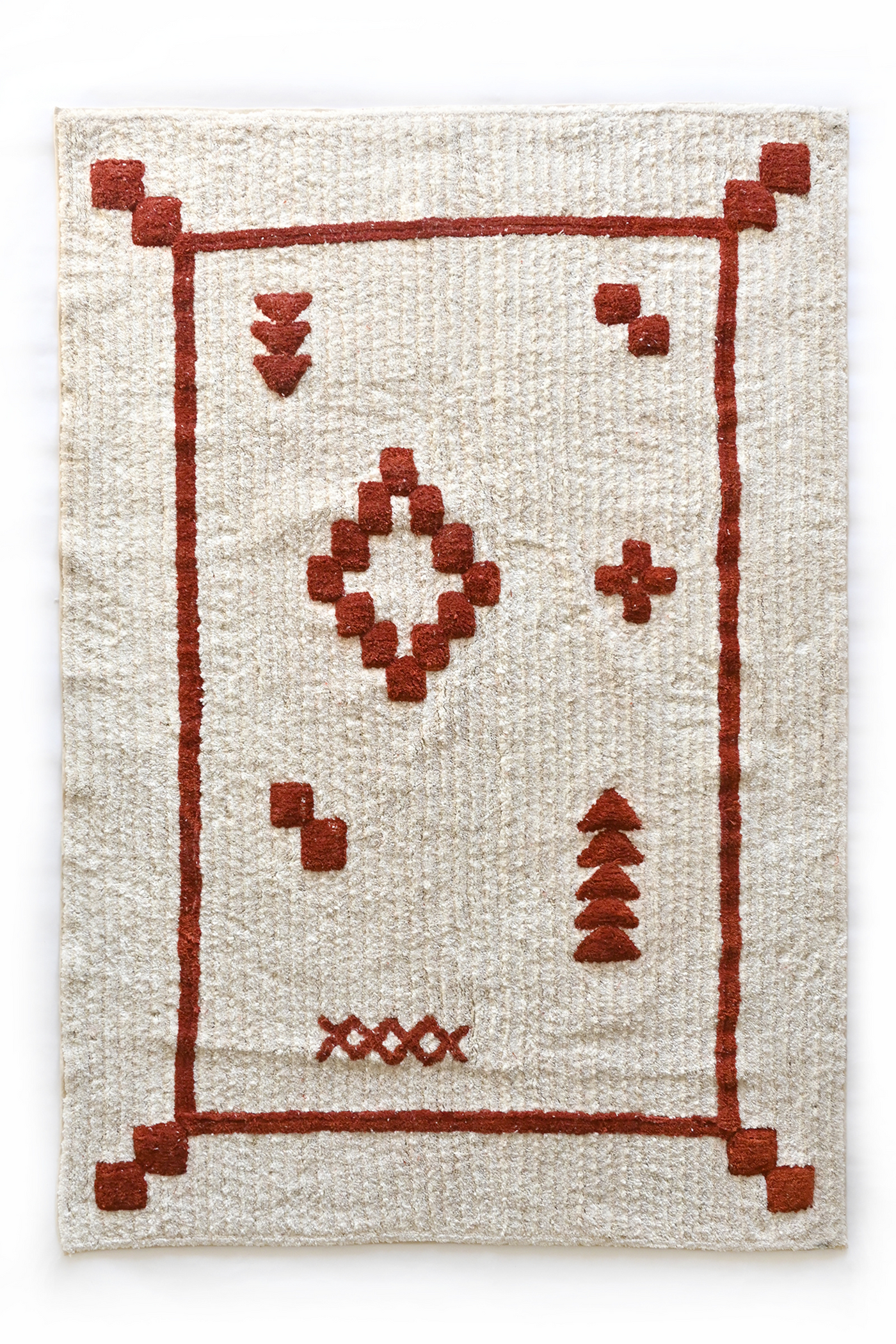 Minimal folk tufted rug