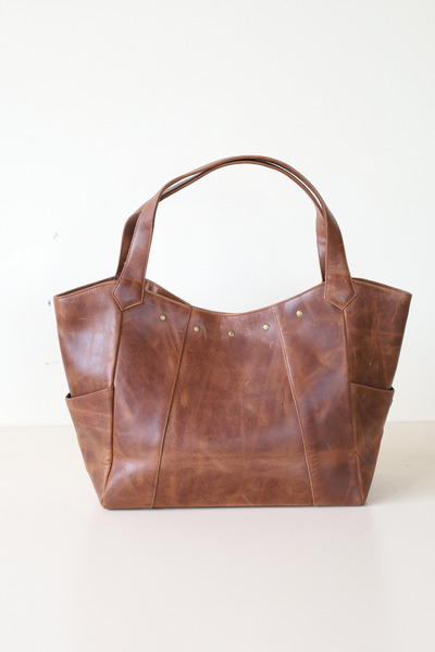 Structured LEATHER tote bag