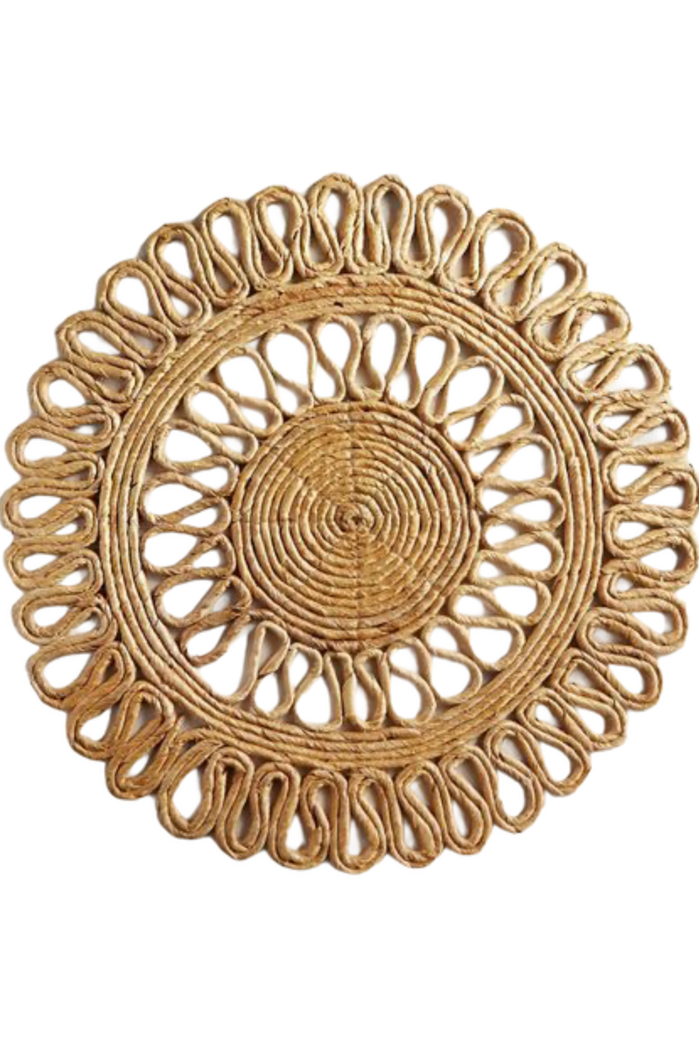 NATURAL FLORAL JUTE RUG