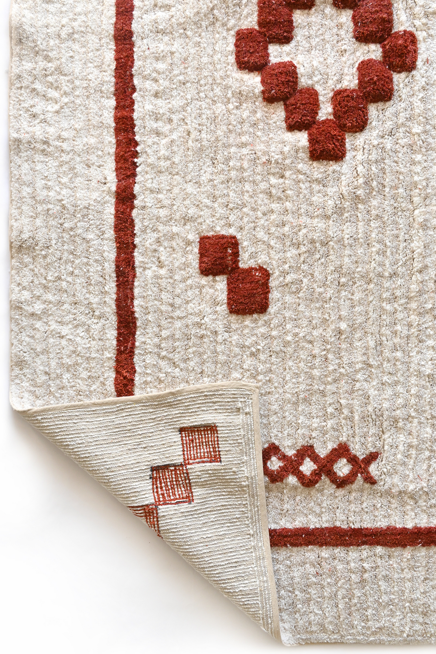 Minimal folk tufted rug