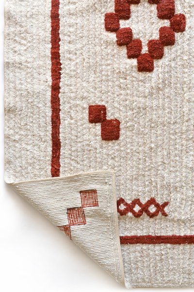 Minimal folk tufted rug