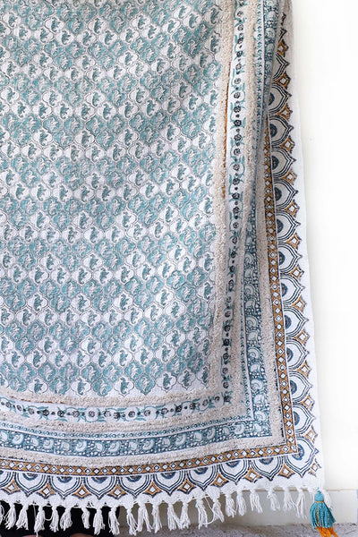 ROYAL LUXE BLOCK PRINTED THROW