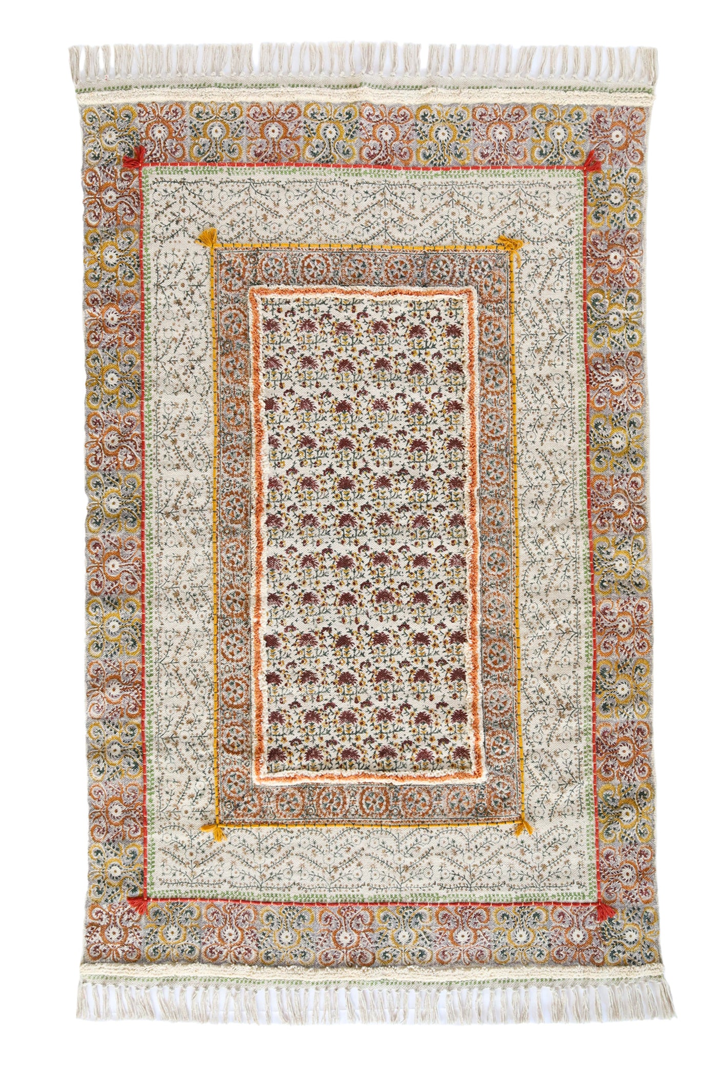 UNERATHERD BLOCK PRINTED RUG