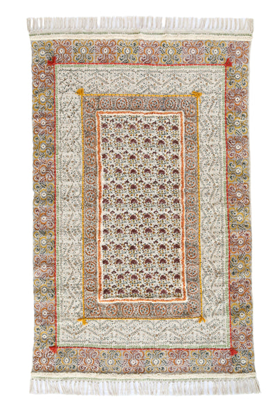 UNERATHERD BLOCK PRINTED RUG