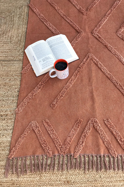 TERRACOTTA GEOS RUG
