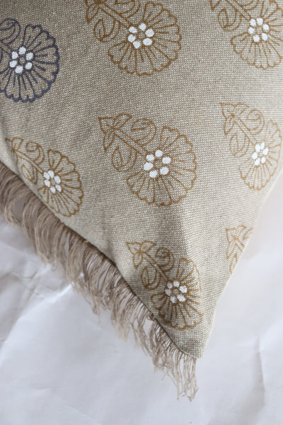 BlocK Floral Printed Cushion