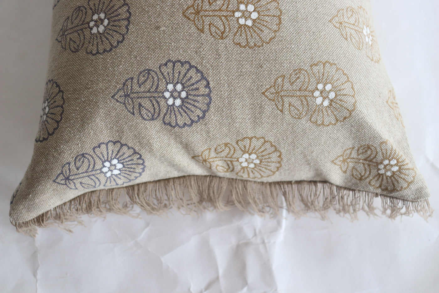 BlocK Floral Printed Cushion