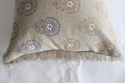 BlocK Floral Printed Cushion