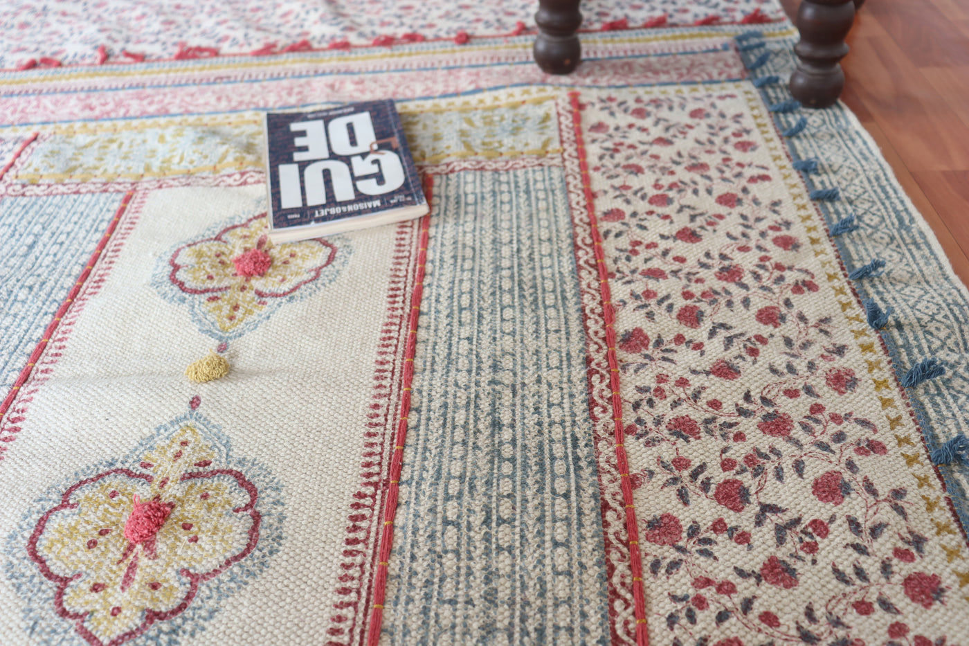 COTTON RUG, Vintage rug, patio rug, 3x5, 4x6 feet rug