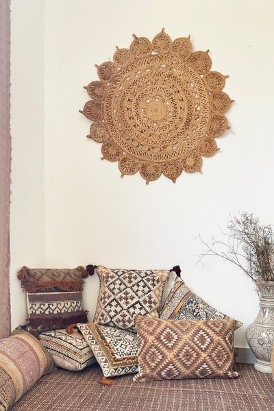RE-ROOT BLOCK PRINT CUSHION
