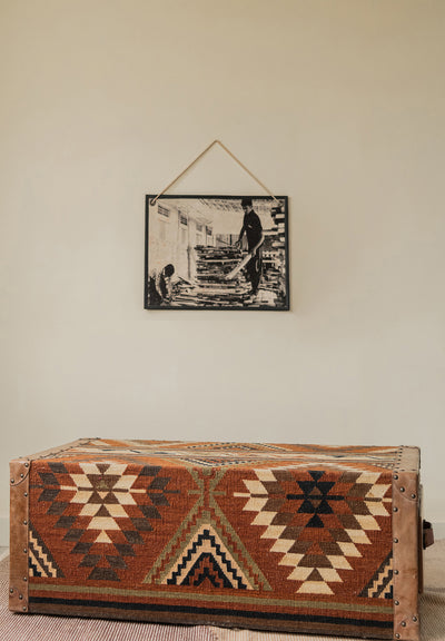 NOUVU-KILIM LEATHER TRUNK