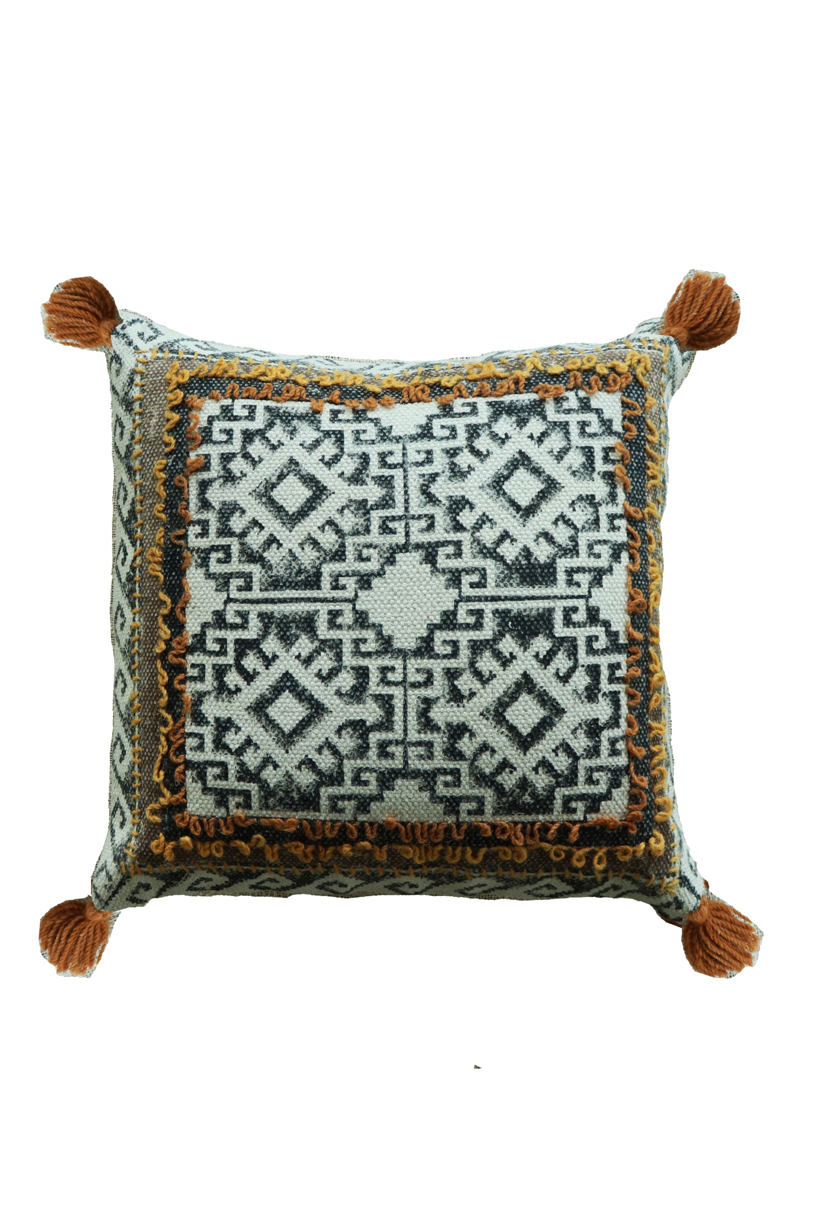 RE-ROOT BLOCK PRINT CUSHION – artimagejaipur