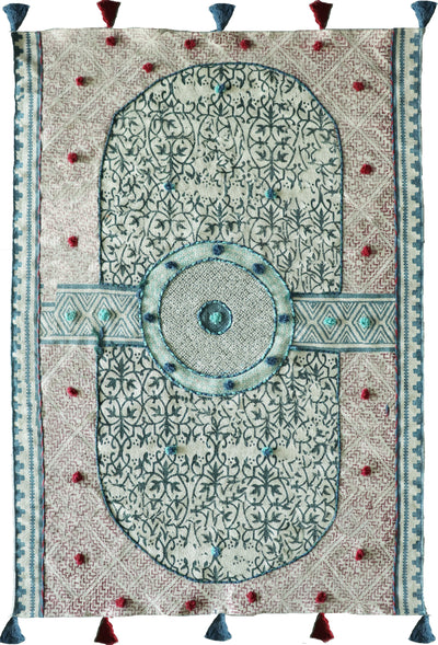 CONTEMPORARY LAVISH BLOCK PRINTED RUG