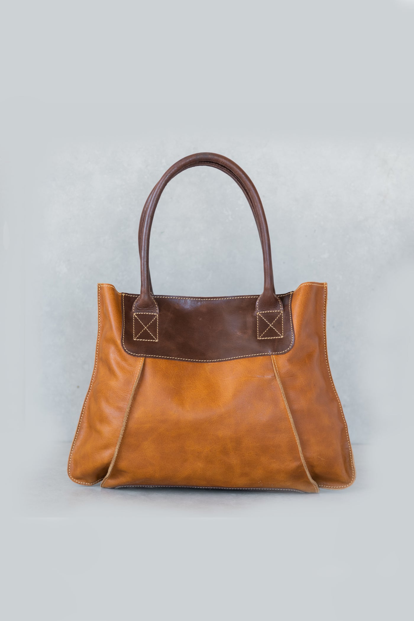 DRIPPY-LEATHER HANDBAG