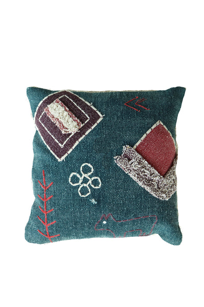 PLAYFUL INDIGO CUSHION