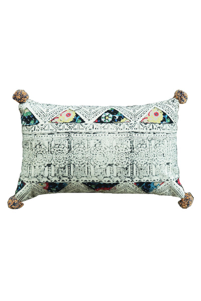 ZINNIA  BLOCK  PRINT CUSHION