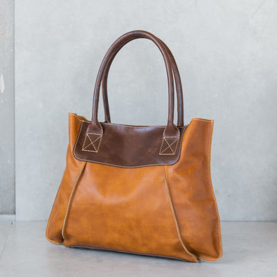 DRIPPY-LEATHER HANDBAG