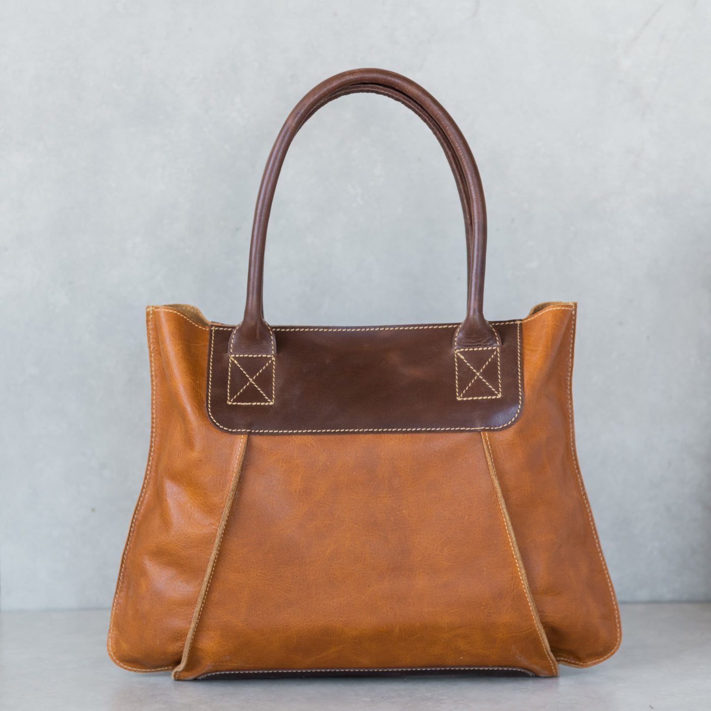 DRIPPY-LEATHER HANDBAG
