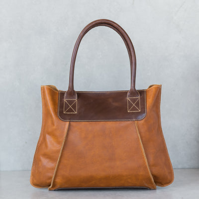 DRIPPY-LEATHER HANDBAG