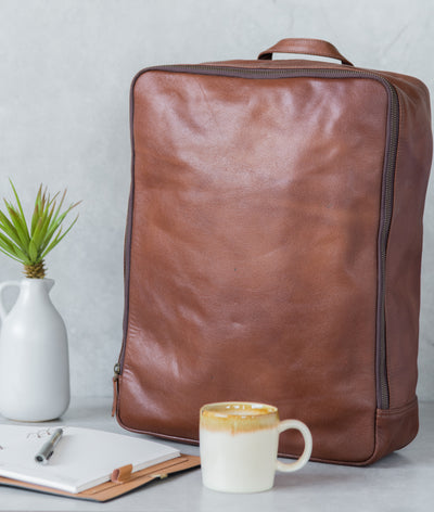 HANDY-BACKPACK LEATHER BAG